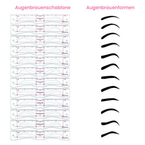 Augenbrauenschablonen-Set aus Silikon