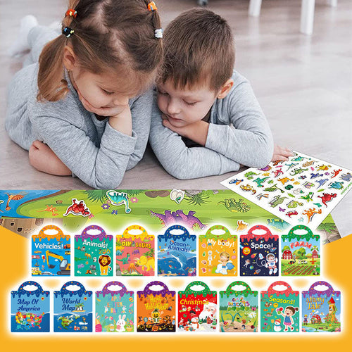 Wasserfestes Umweltfreundliches Pädagogisches Stickerbuch für Kinder