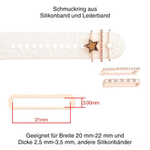 Laden Sie das Bild in den Galerie-Viewer, Apple Watch Band mit Metallbesatz