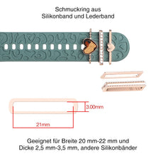 Laden Sie das Bild in den Galerie-Viewer, Apple Watch Band mit Metallbesatz