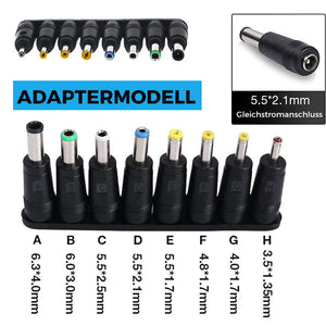 8-in-1 universeller Gleichstromadapter