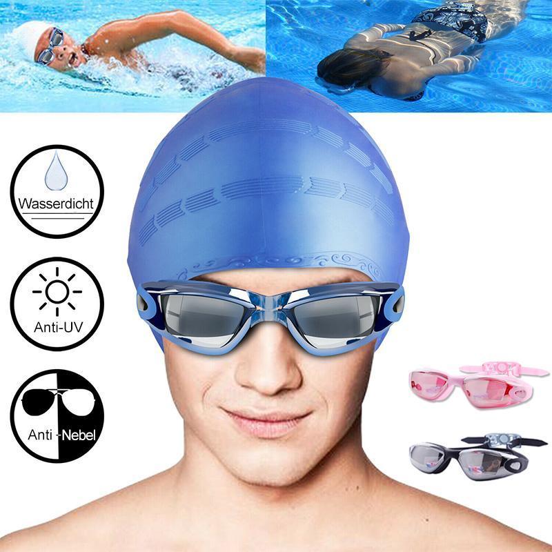 Anti-Nebel-Schwimmbrille( Schutzbrille, Kappe,  Ohrstöpsel, Nasenklammer)