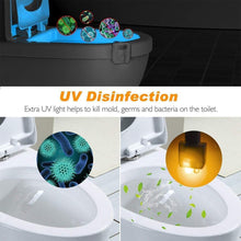 Laden Sie das Bild in den Galerie-Viewer, 16 Farben LED Toiletten Nachtlicht--Upgrade UV Sterilization