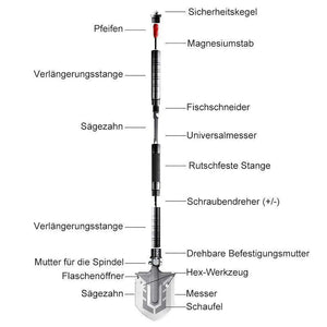 Tragbare Militärfaltschaufel Outdoor Mehrzweck Spaten