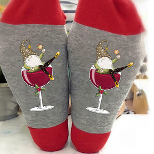 🧦Weinglas Unisex Crew Socken🧦