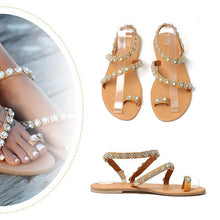 Laden Sie das Bild in den Galerie-Viewer, Sommer Diamant Blume Sandalen