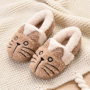 Süße Katzen Plüsch Slippers für Kinder