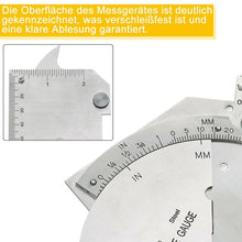 Laden Sie das Bild in den Galerie-Viewer, Schweißen Inspektion Lineal, Schweißlehre mit Kurvenscheibe