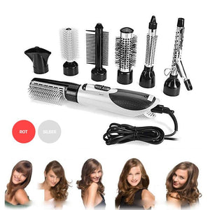 7in1 Professionelle multifunktionale Styling-Tools Breite Bürste Haartrockner Glätteisen Kamm Clip Pipe Roller Brush