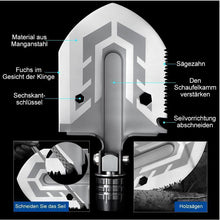 Laden Sie das Bild in den Galerie-Viewer, Tragbare Militärfaltschaufel Outdoor Mehrzweck Spaten