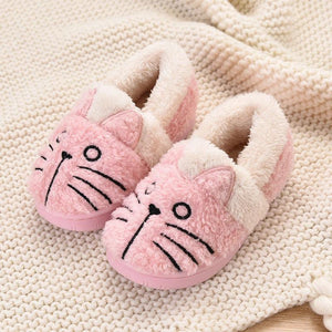 Süße Katzen Plüsch Slippers für Kinder