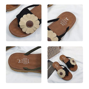 Süße Damen Blumen Flache Sandalen