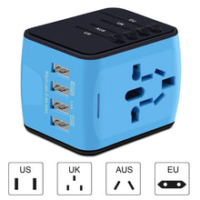 Laden Sie das Bild in den Galerie-Viewer, Bequee Universal World Plug Reiseadapter, blau