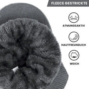 Mütze aus gestrickter Strickwolle für Herren