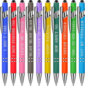 10 Stück lustiges Stift-Set(Schwarze Tinte)