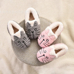 Süße Katzen Plüsch Slippers für Kinder