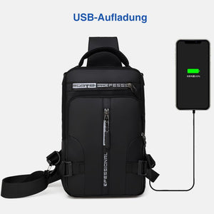 Umhängetasche mit USB-Ladegerät